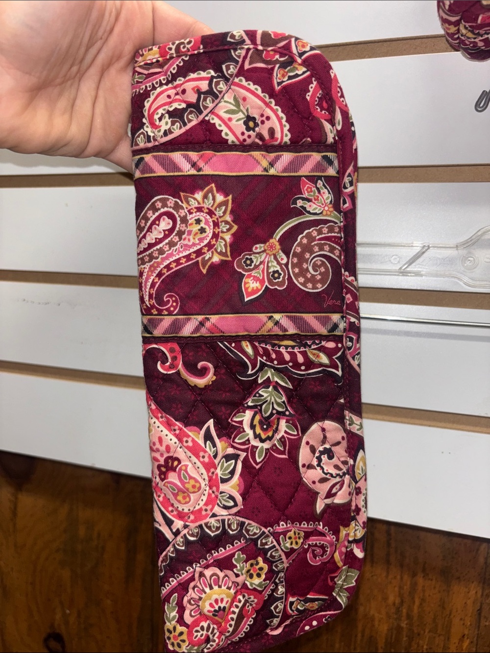Vera Bradley Quilted Paisley Cosmetic Bag Trio in Burgundy and Pink - Picture 7 of 10